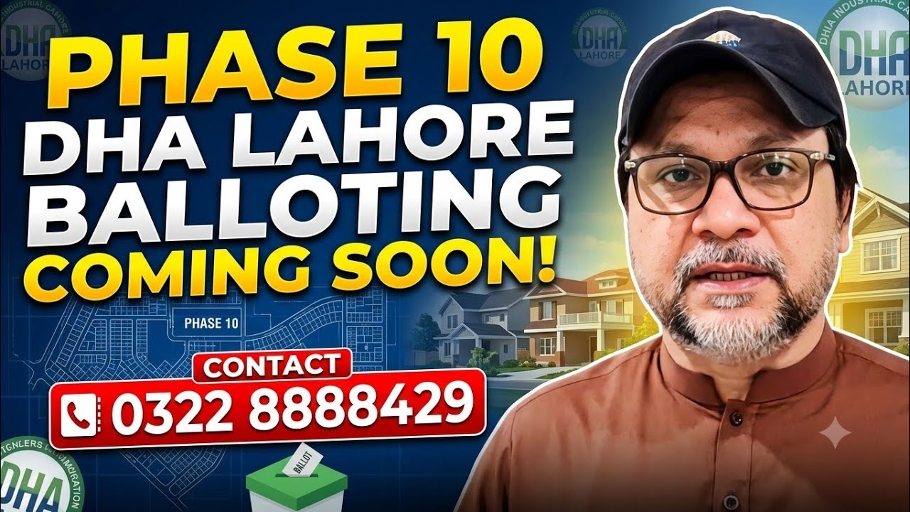 Dha lahore Phase 10.Crown Jewel Balloting Coming Soon instalments 3 Years? 0322 8888429 