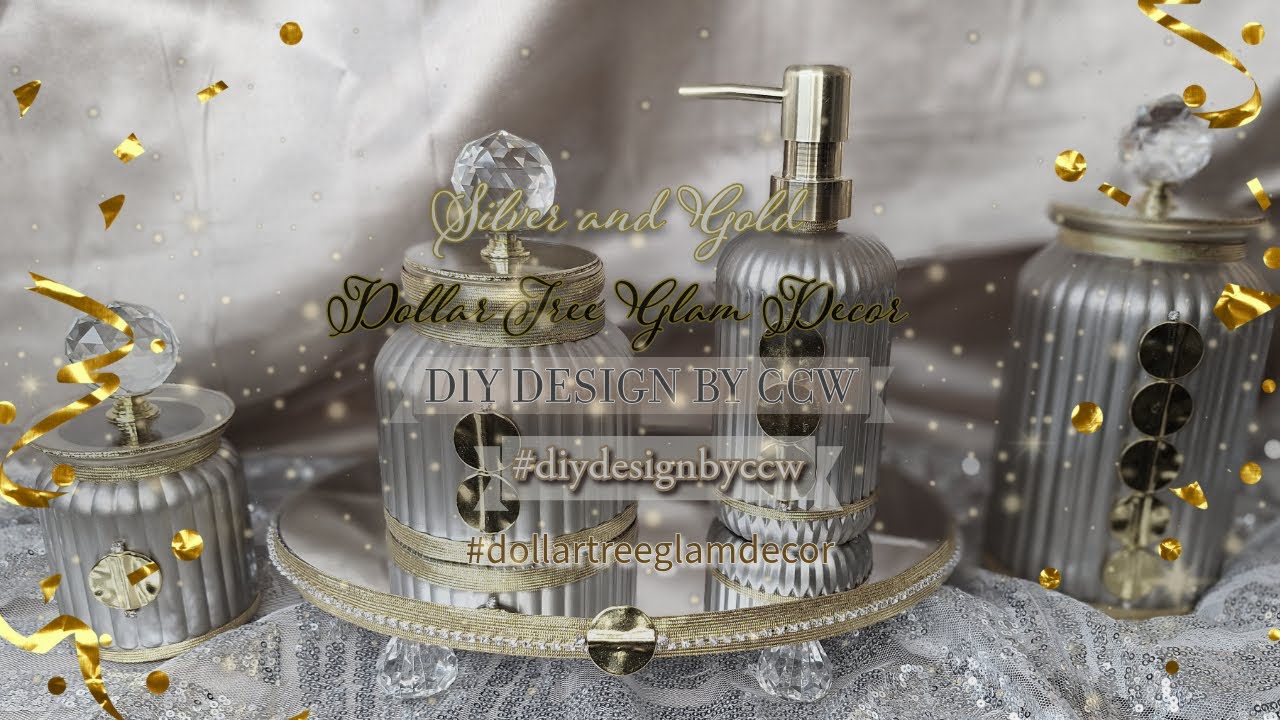 New! DIY Glam Antique Silver and Gold Dollar Tree Glam Home Décor | 2025 Glam Home Décor Ideas