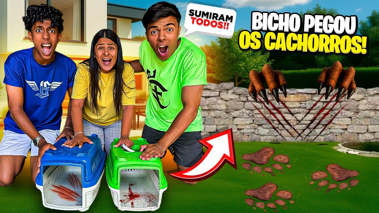 UM BICHO BIZARRO PEGOU NOSSOS CACHORRINHOS!! OQUE VAMOS FAZER?