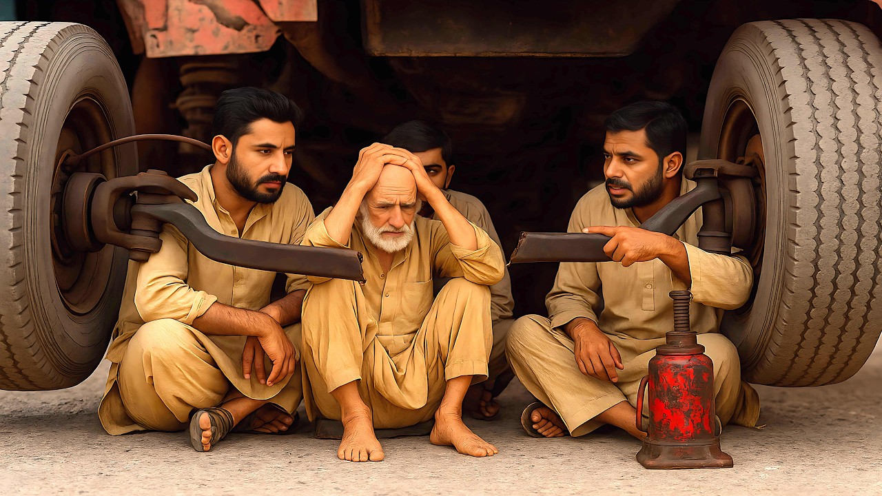 Overloaded Truck Axle Breaks Down | Genius Roadside Repair in Action