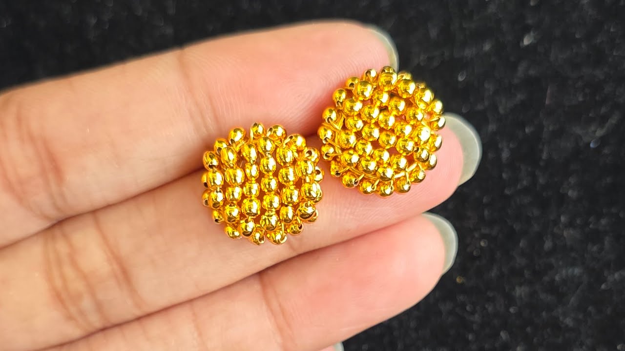 Golden earrings | kudi Making 