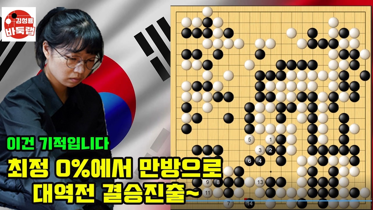 [최정 0%에서 만방으로 대역전 결승진출~] 우승 1억원 제7회 센코배 4강전 최정 vs 탕자원 2025년 3월15일 경기 #김성룡바둑랩 #바둑