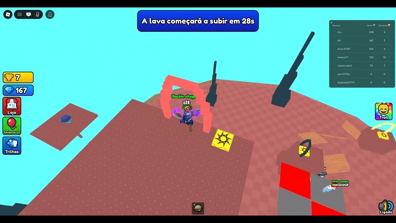 jogando sobreviva ou morra no Roblox