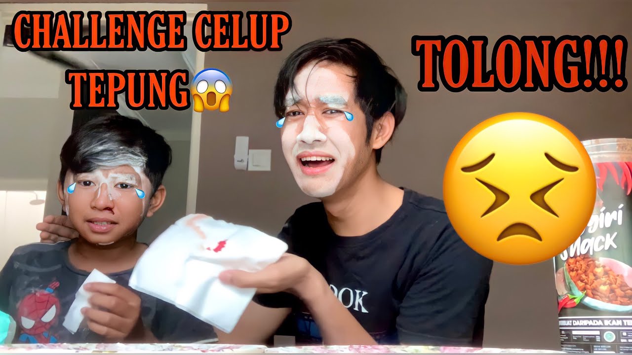 CHALLENGE CELUP TEPUNG 😱 TERUK WEH JADINYA 😱😢