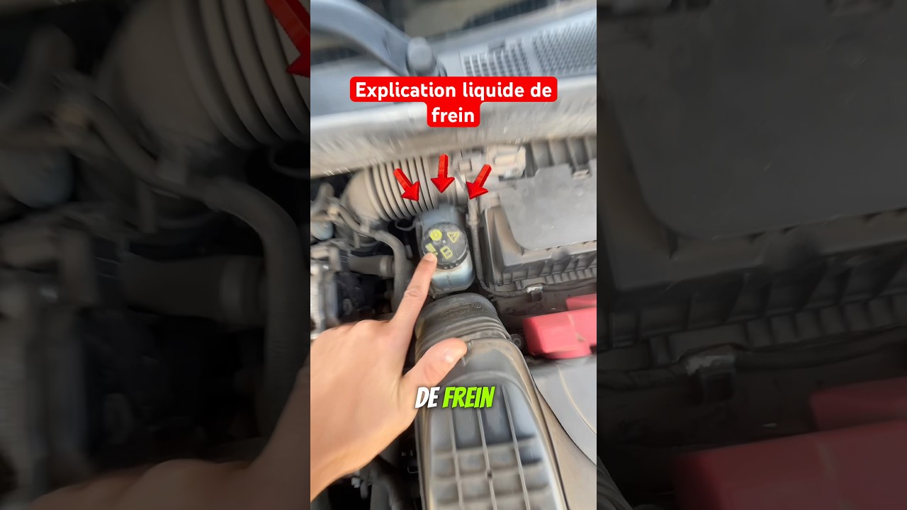 Explication niveau liquide de frein de voiture #voiture #conseilsauto