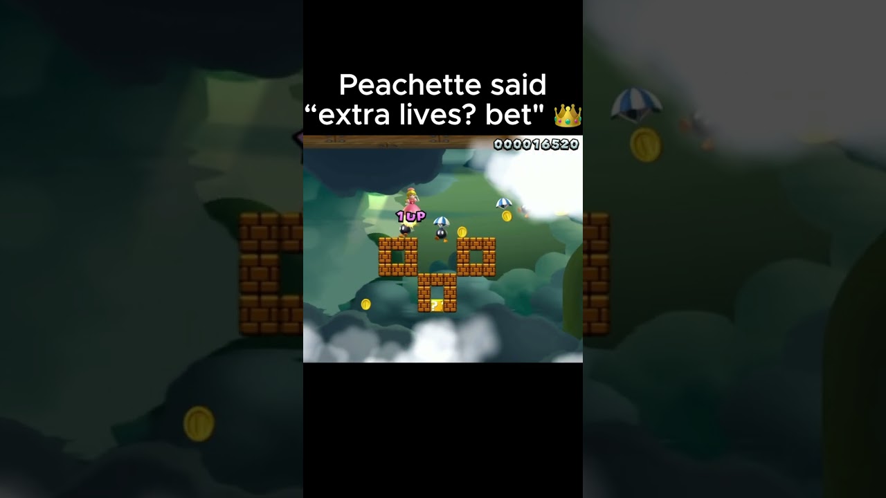 Peachette gets One-Ups in New Super Mario Bros U Deluxe #mario #nintendoswitch #nintendo