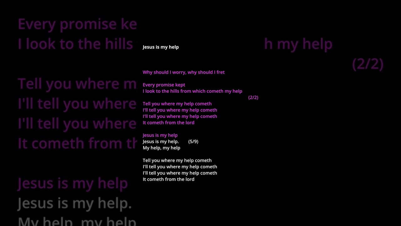 Jesus is my Help - Tenor