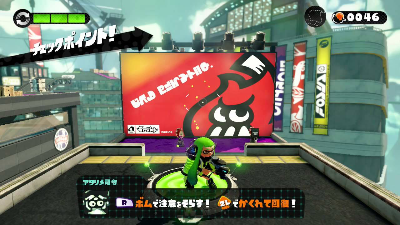 【720HD】スプラトゥーン(Splatoon) ヒーローモード、ジャイロオフ＆パワーアップなしでクリア　Part 1