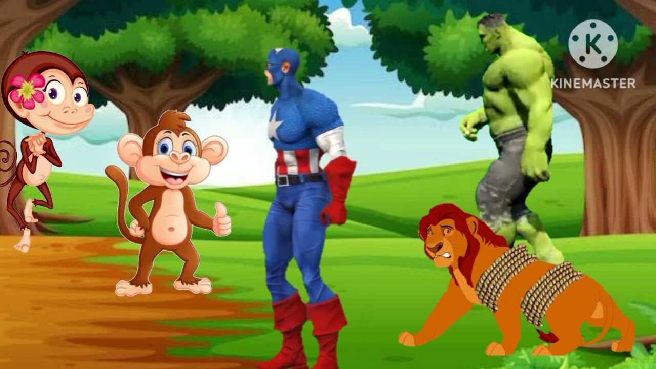 سيمبا ملك الغابه والأبطال الخارقين يواجهون الغوريلا العملاقه/كرتون سيمبا ـ حكايات مرمر