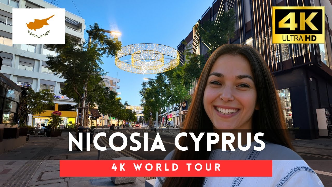 🇨🇾Cyprus 4k walk - Nicosia 4K Evening Walking Tour｜Dec 2024