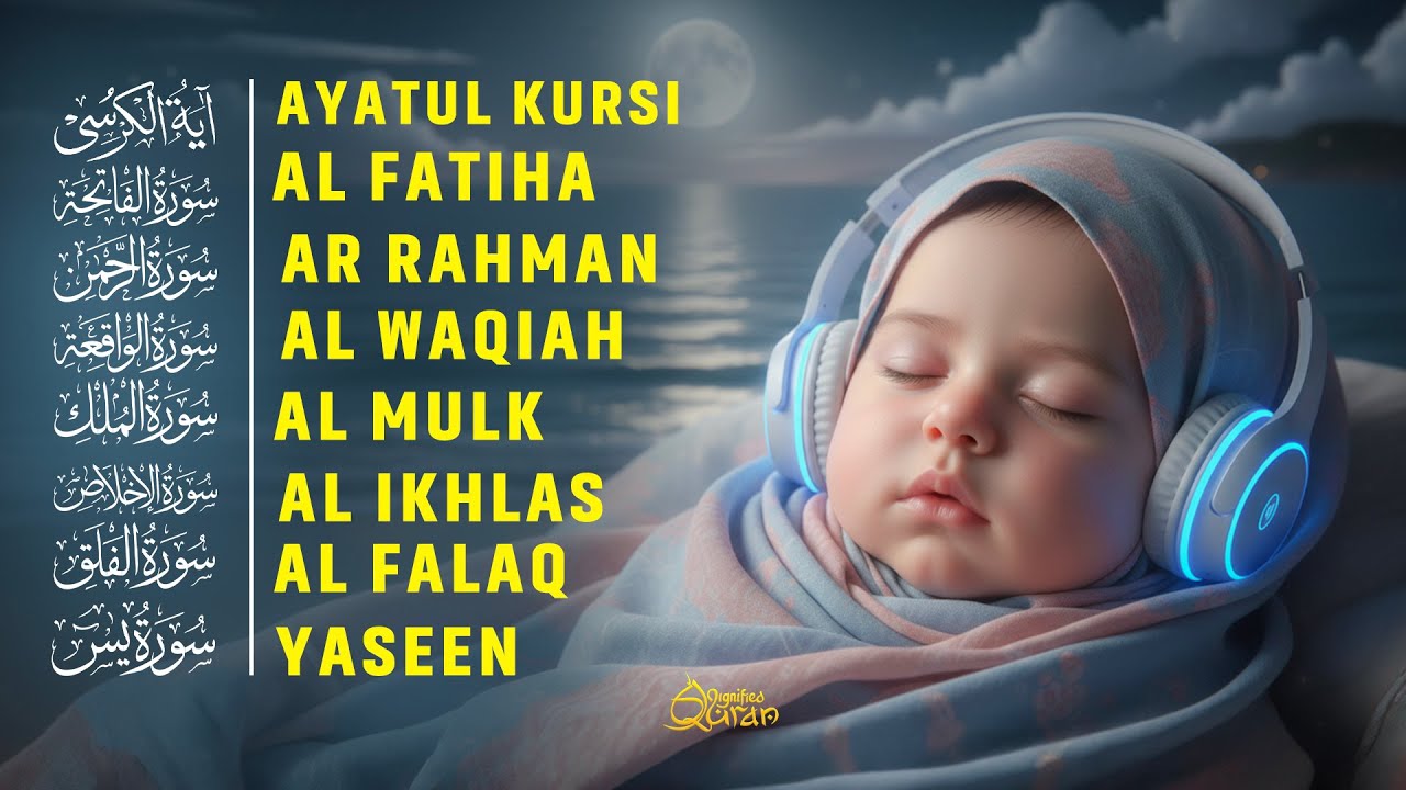 Calming Quran Before Sleep | Ayatul Kursi, Al-Fatiha, Surah Ar-Rahman, Al-Mulk, Yasin By - Alaa Aqel