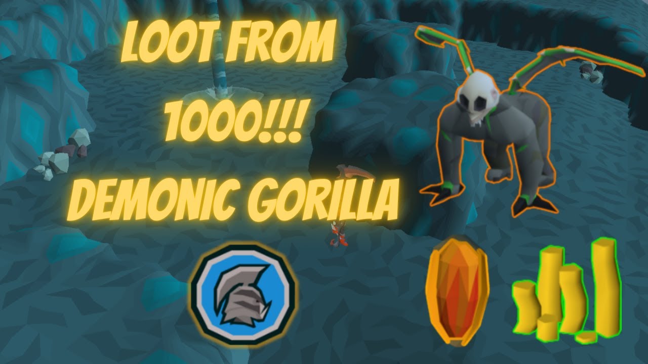 Loot from 1000 Demonic Gorillas - OSRS