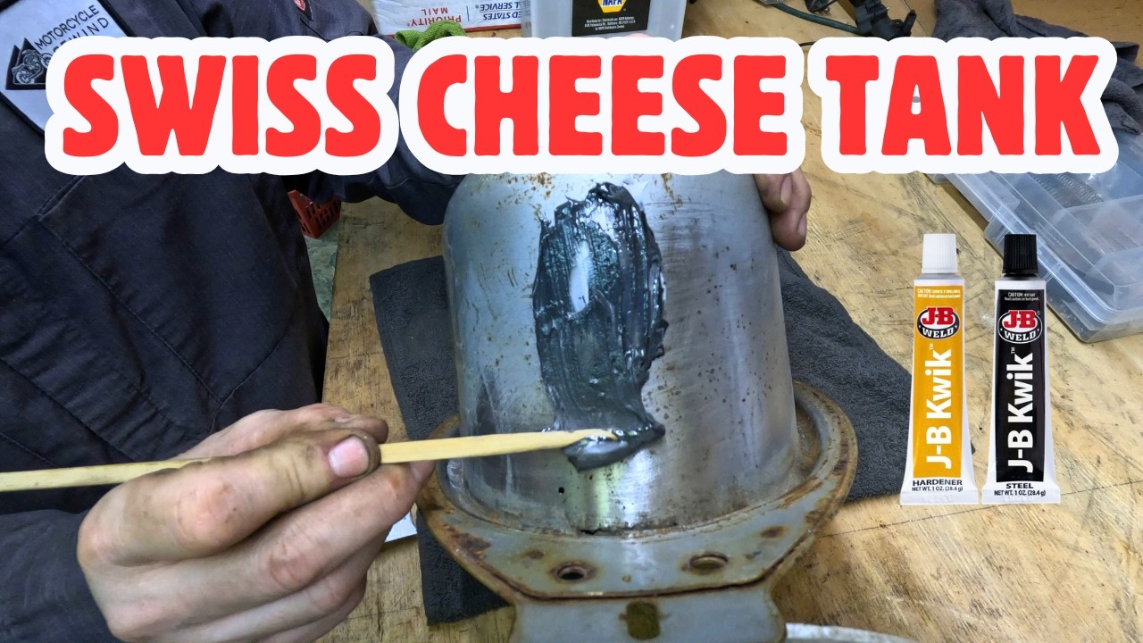 This Honda Tank Was Swiss Cheese… Can JB Weld Save It?