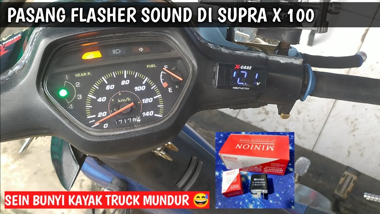NYOBAIN PASANG FLASHER BUNYI DISUPRA X 100