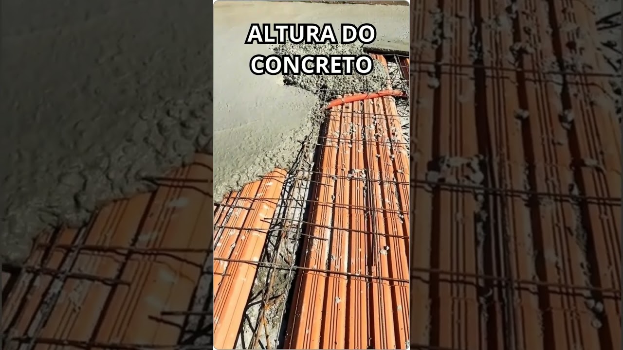 Qual a Altura Ideal do Concreto na Laje. #shorts