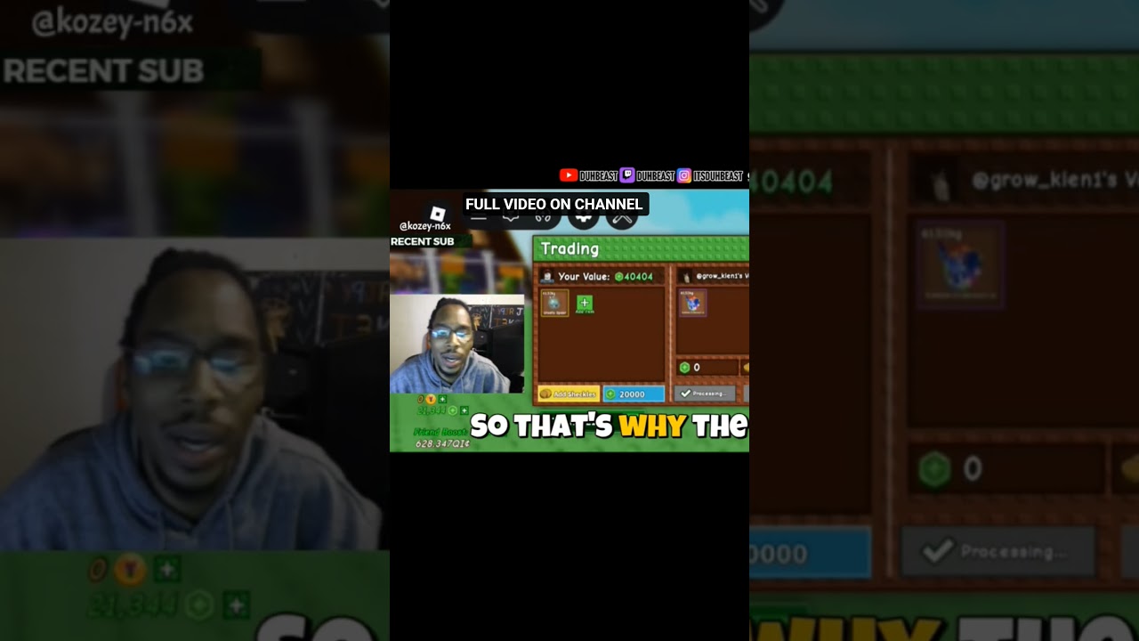 Big W to BIG L pt5 #growagarden #roblox #shorts #gaming