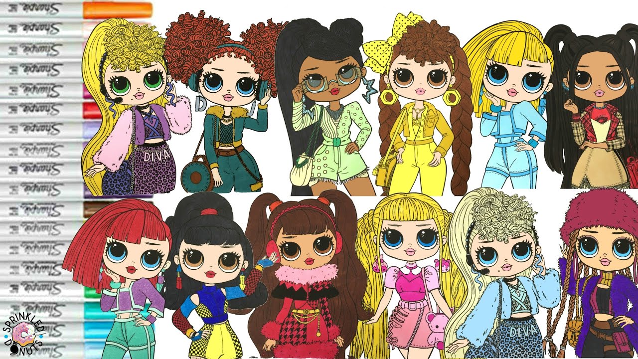 LOL Surprise OMG Dolls Makeover as Disney Princess Rapunzel Snow White Moana Anna Elsa and More