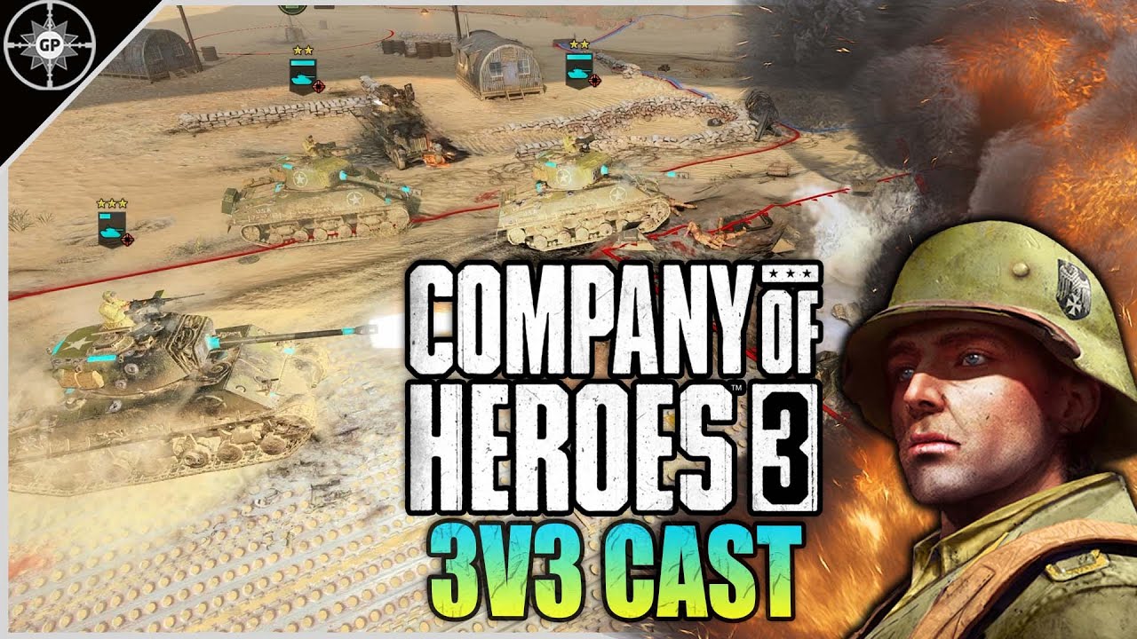 Легкие восьмёрки спасают союзника в беде! | Высадка в Газале 3 на 3 | CoH3 Cast 2.0 #66