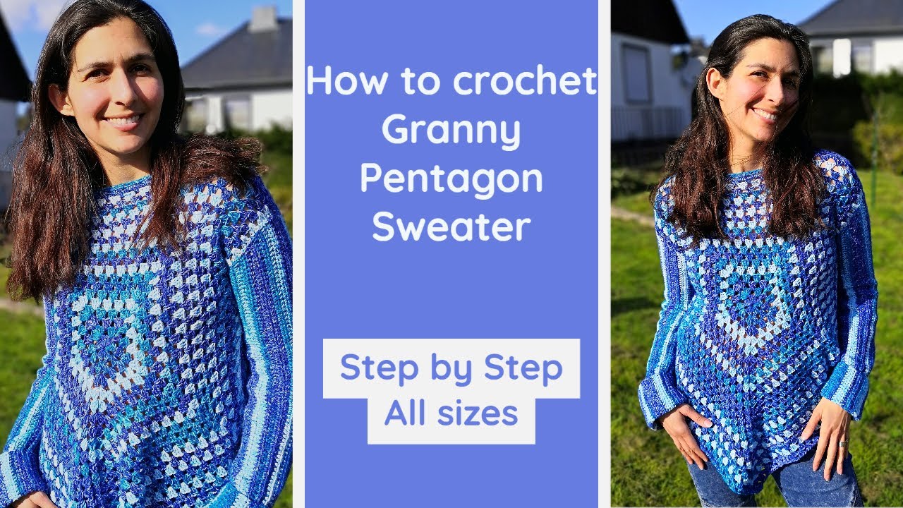 Crochet Granny Pentagon Sweater - Easy Crochet Tutorial