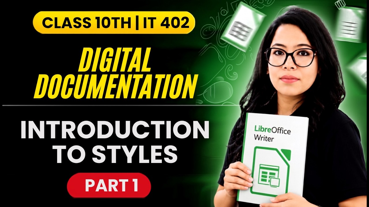 💻 Class 10 IT Ch 1 : Applying Styles in a Document ✍️  Part 1|Digital Documentation with Barkha Mam