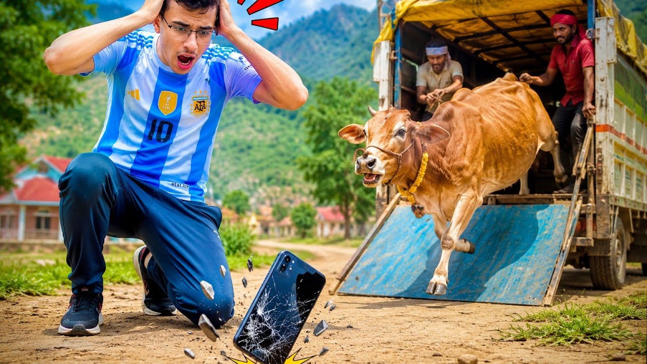 My Phone Broke 😱 | Repair Shop Visit + Food Vlog & Crazy Cow Scene 🐄🔥 (Full Day Vlog)@MustafaHanif 