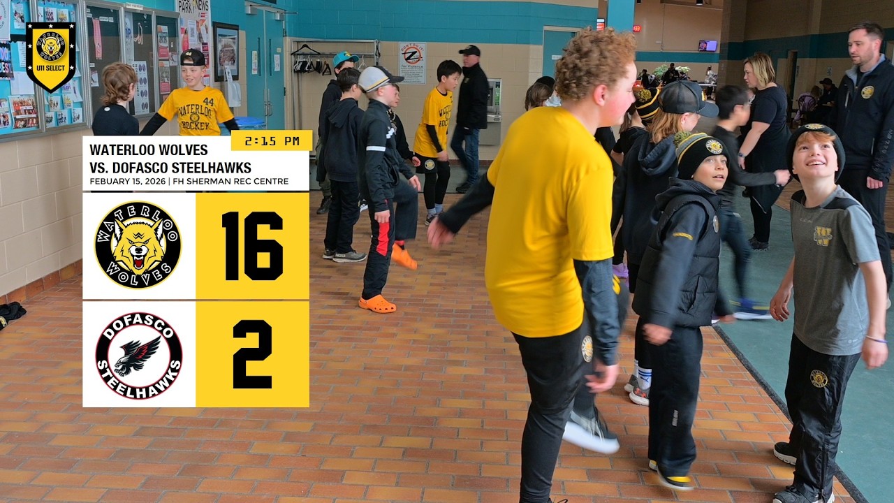 U11 Select game vs Dofasco Steelhawks - team warmup cont.