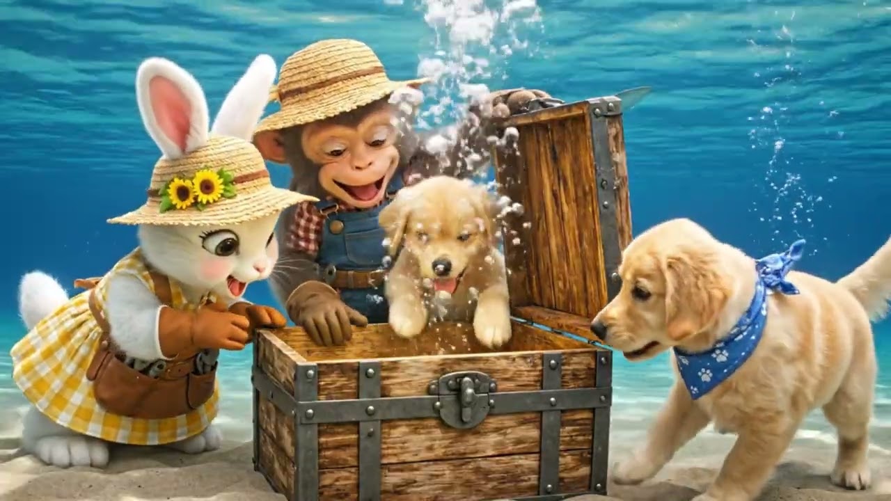 ''Treasure hunting on cheeky and lina's island ''