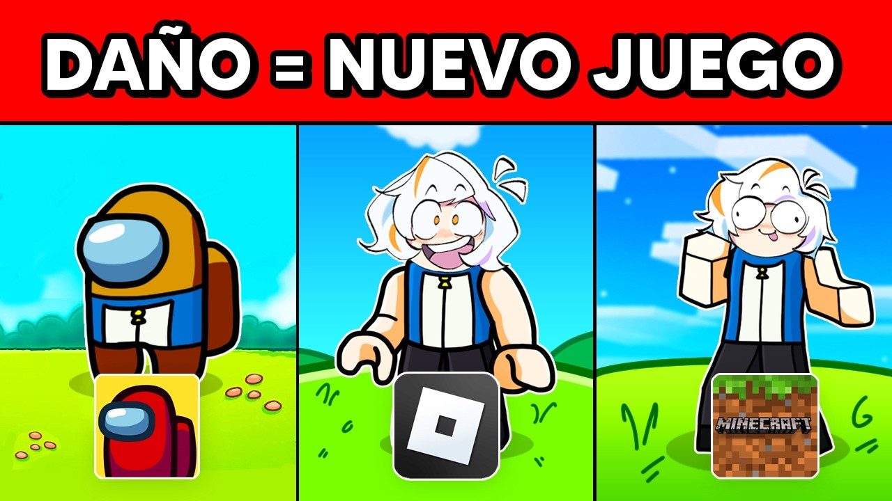 ROBLOX pero SI ME HAGO DAÑO CAMBIO DE JUEGO 🤩😮