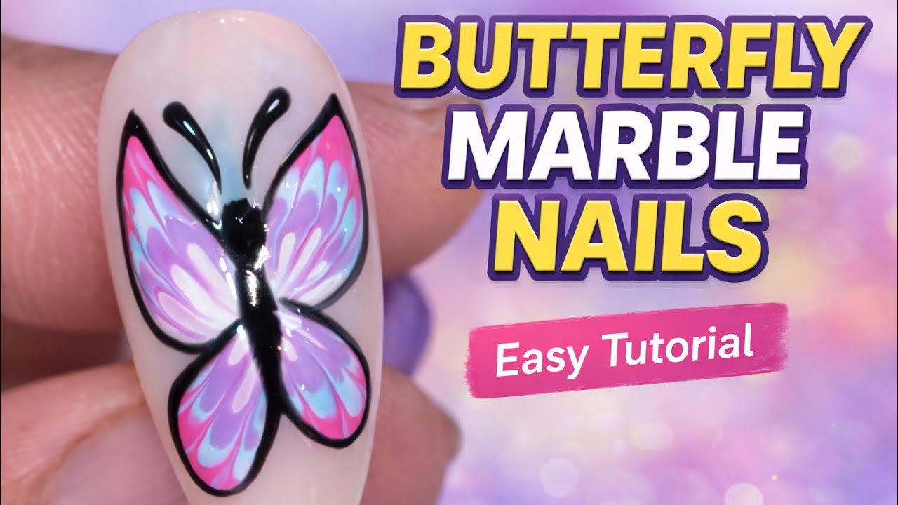butterfly nail art tutorial🦋😍#butterfly #naildesign #tutorial #subscibe #foryou #youtube