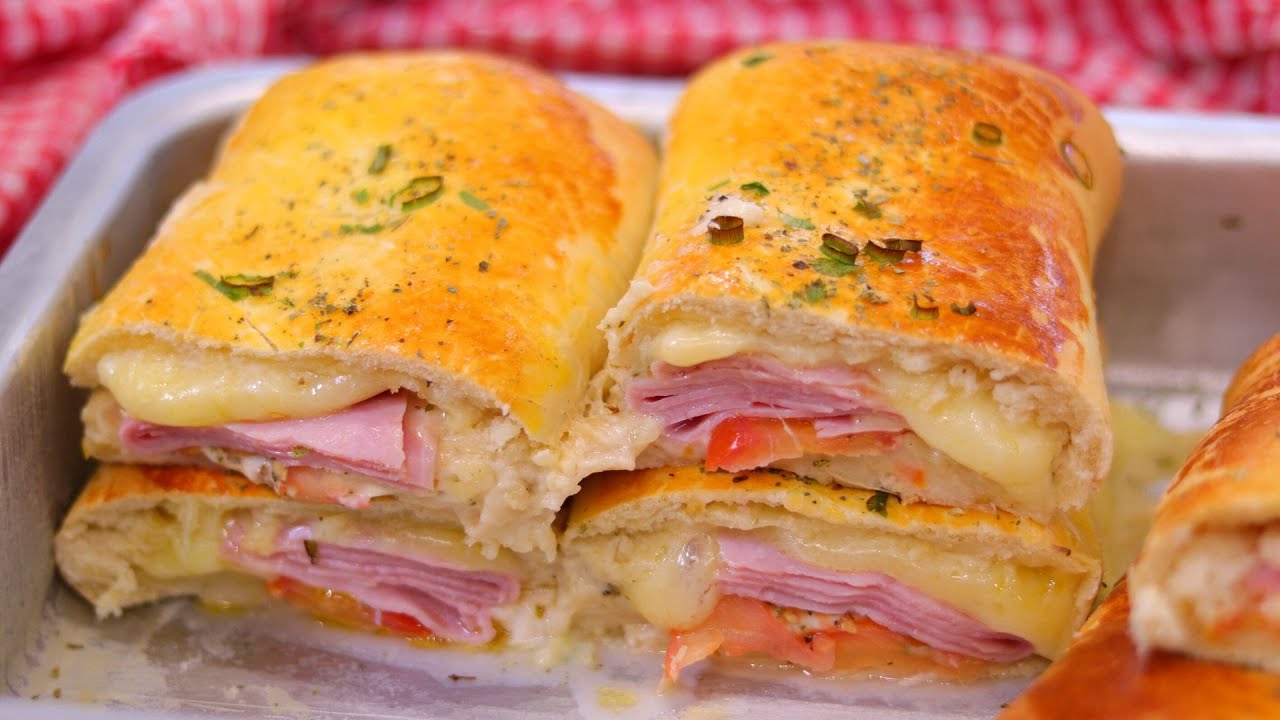 JOELHO OU ENROLADO DE PRESUNTO E QUEIJO SUPER F&Aacute;CIL | JOELHO DE PRESUNTO E QUEIJO