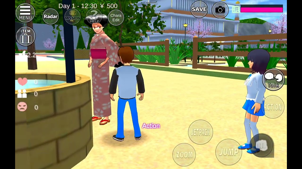 ละครสั้น เรื่องไปเที่ยวบ้านยายตอนปีใหม่ #เกมซากุระ #sakuraschoolsimulator
