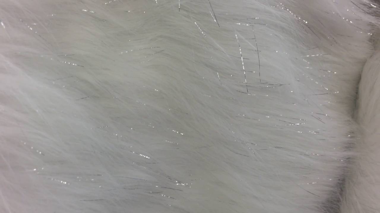 Sparkle white silver faux fur