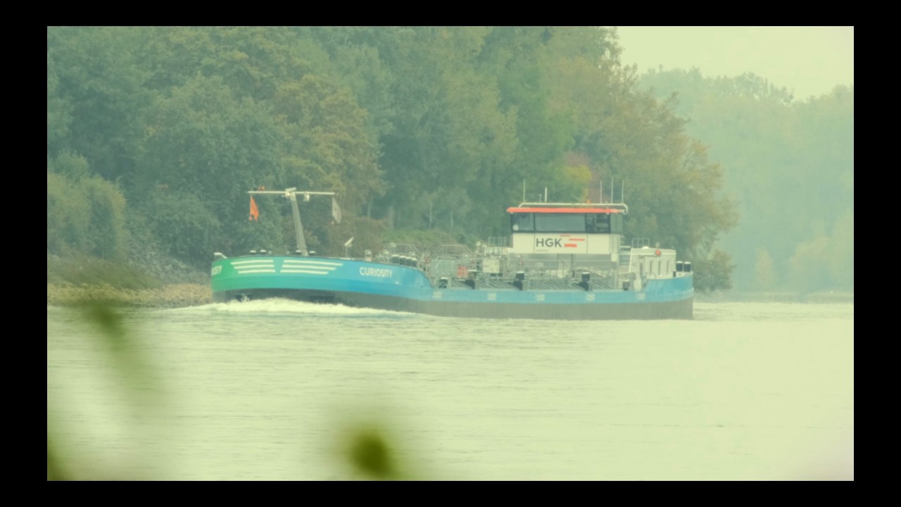 #222 Shipspotting: Binnenschiffe auf dem Rhein / Niedrigwasserschiff TMS Curiosity zu Berg bei Eich