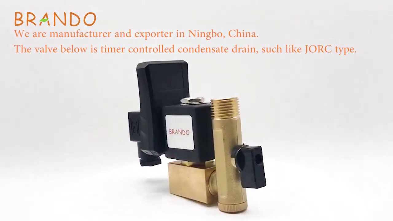 1/2'' NPT Jorc Type Air Compressor Condensate Auto Drain Valve With Timer 24VDC 115VAC 230VAC