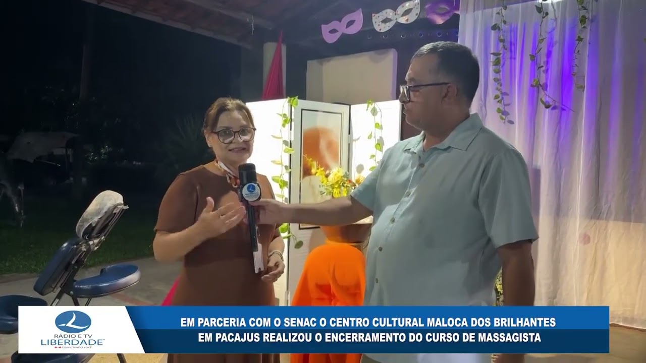 EM PARCERIA COM O SENAC O C. CULT. MALOCA DOS BRILHANTES EM PACAJUS REALIZOU O CURSO DE MASSAGISTA