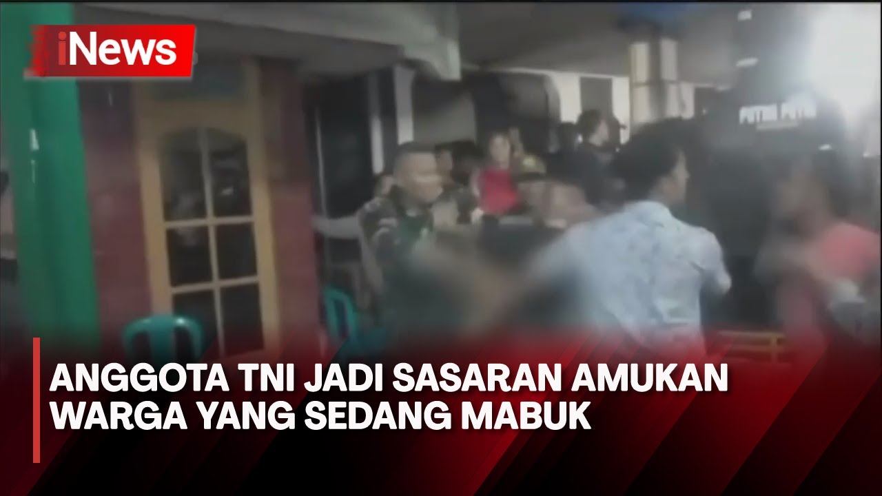 Viral! Anggota TNI jadi Korban Pengeroyokan Warga yang Mabuk Alkohol saat Tugas Pengamanan