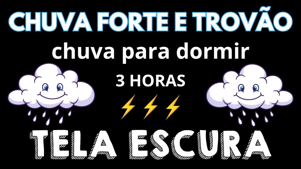 Sons de chuva e ASMR🌧😪 Adormeça instantaneamente com chuva e trovões 🌧️ Tela preta💤Ajude-me a dormir