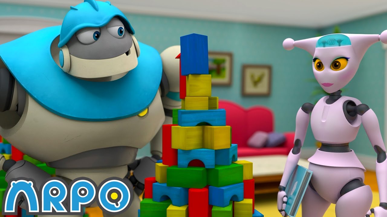 Arpo vs Nannybot: Block Tower Battle!😧| Baby Daniel and ARPO The Robot | Funny Cartoons for Kids