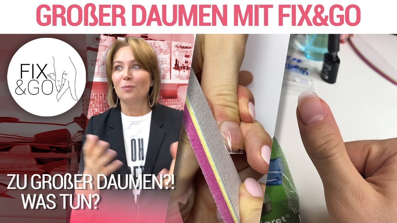 Sehr großer Daumen // FIX&GO Nagelverlängerung System