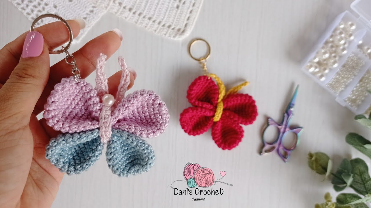 llavero VIRAL de🦋 | fácil | mariposa amigurumis