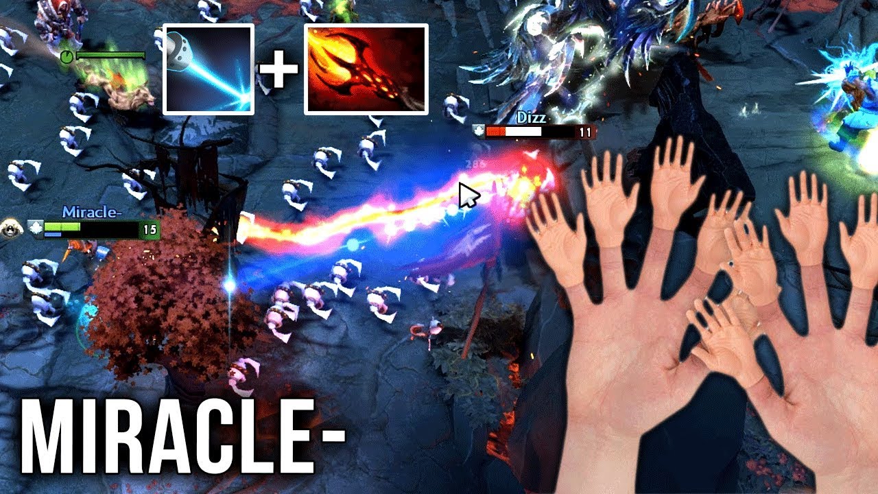 Miracle- Tinker Super Fast Hands Laser + Dagon = Instant Death - Dota 2 Patch 7.20e