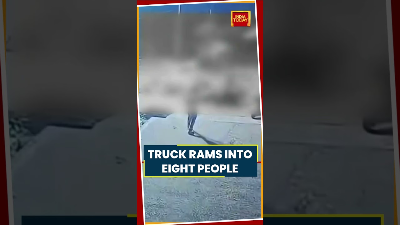 Speeding Truck Runs Over Eight People In Shocking Incident #shorts #viralvideo #truckaccident