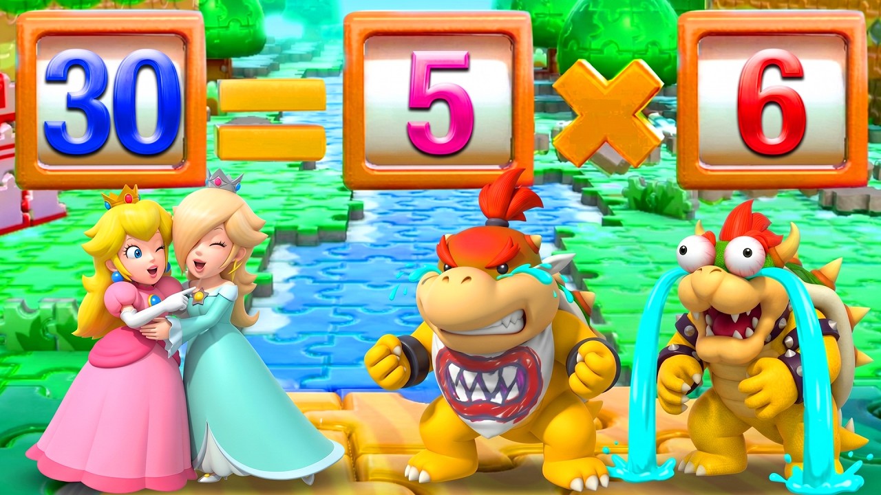 Mario Party Switch - All Team Minigames! Can Peach & Rosalina Beat Bowser & Bowser Jr.?