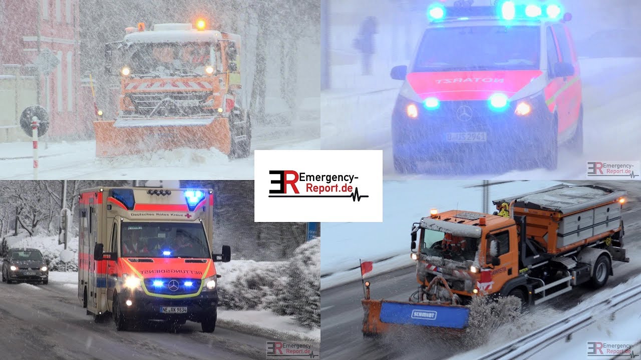 [STARKER SCHNEEFALL IN NRW] - Einsatzfahrten | Chaos | Winterdienste im Dauereinsatz -