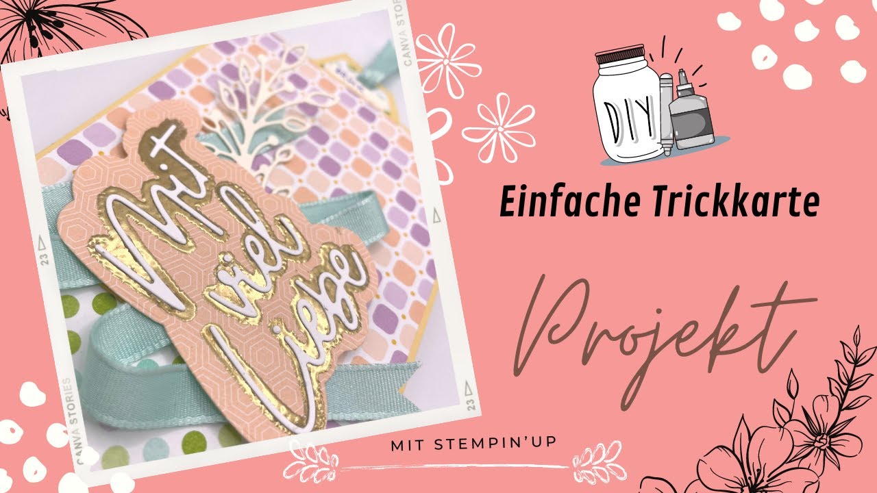 Einfache Trickkarte mit Embossing