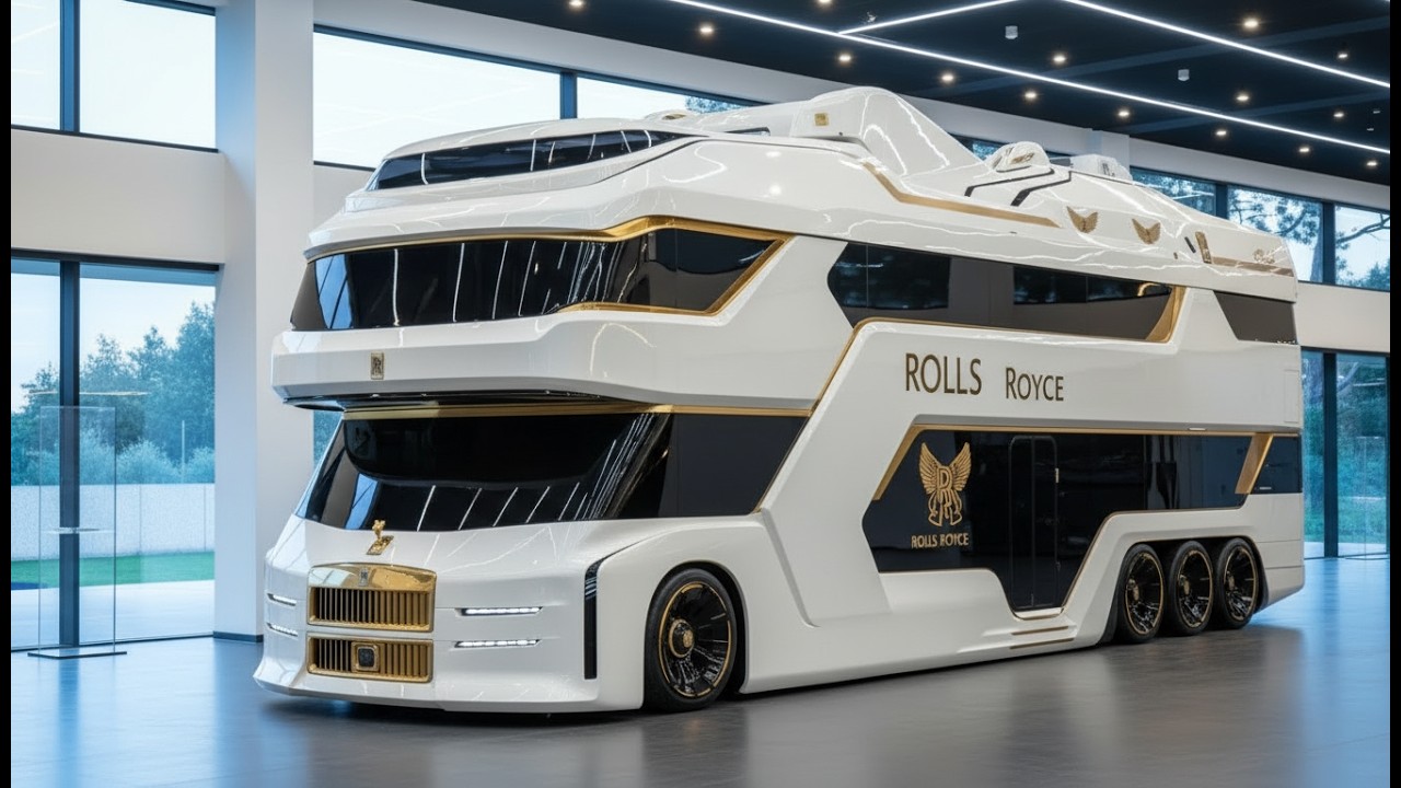 INSIDE the $6.2M Rolls-Royce Palace: The World’s Most Expensive “White & Gold” RV!