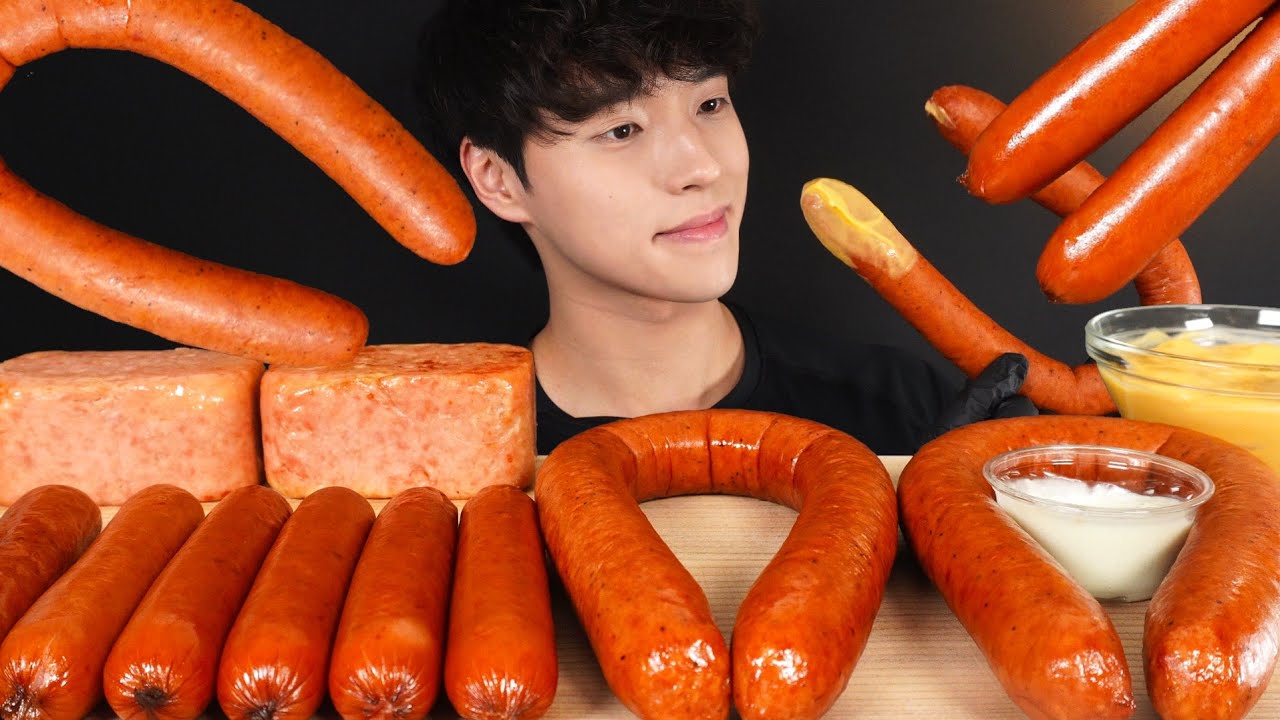 쟌슨빌 킬바사 소시지, 스모크 소시지 통스팸 먹방 JOHNSONVILLE SAUSAGES & SPAM MUKBANG ASMR ソーセージ Sosis Xúc xích 咀嚼音 소시지먹방