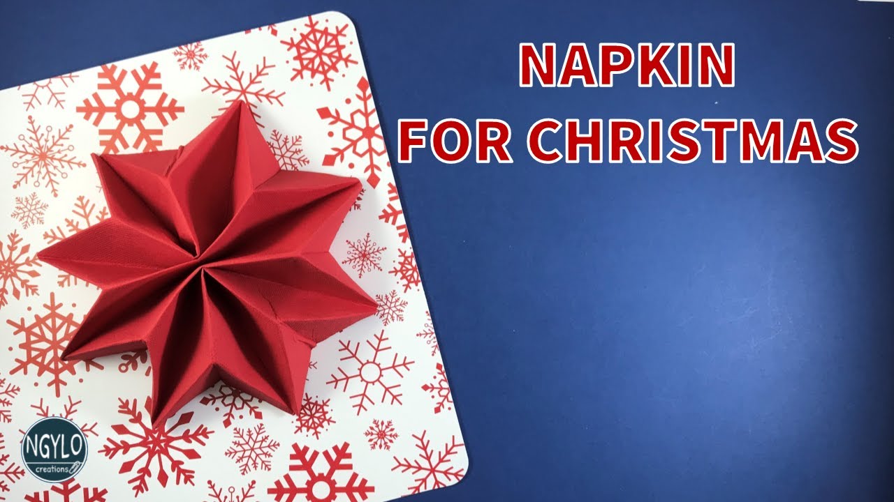How to fold a paper napkin into a Christmas star | Napkin Folding