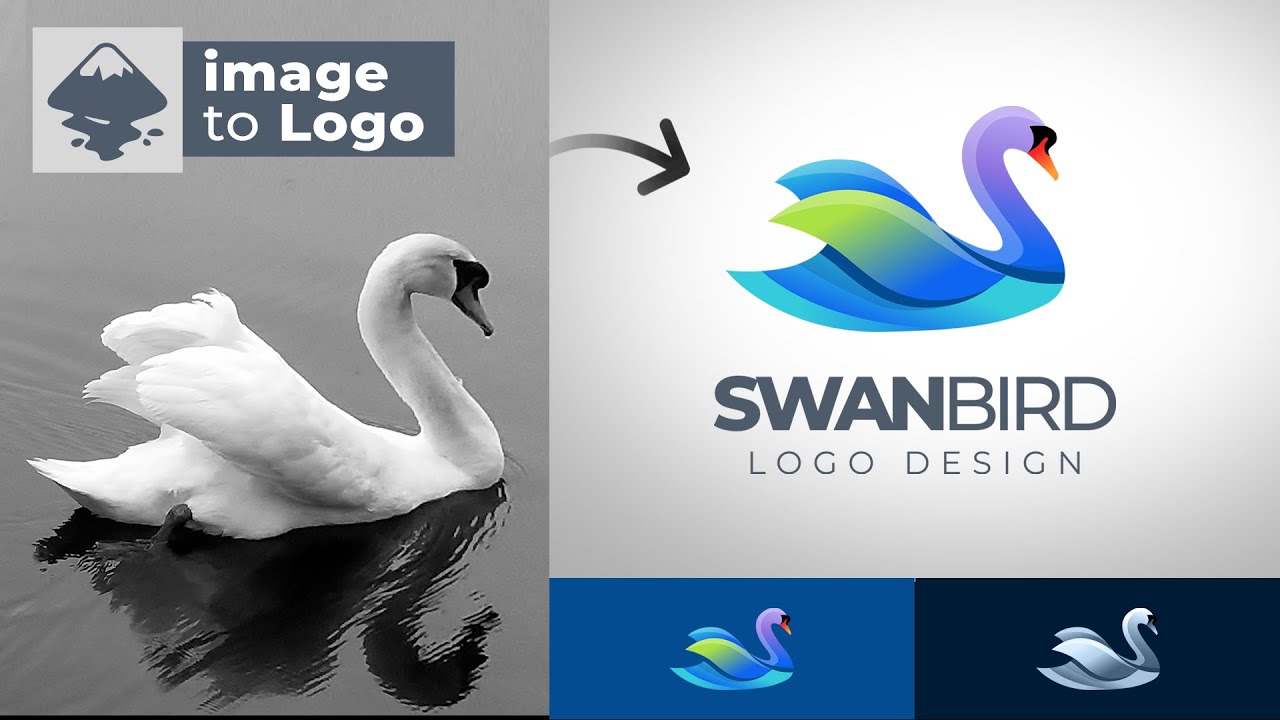 Inkscape speed art | Inkscape Swan Bird  Logo Design | Inkscape Tutorial 2021 |  inkscape vector