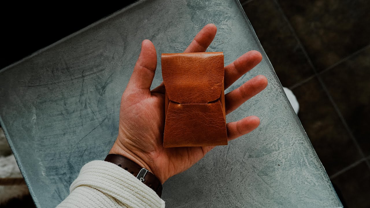 How to make a SEAMLESS LEATHER WALLET - FREE PATTERN